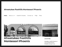 Tablet Screenshot of ahwatukeefoothillsmontessori.com